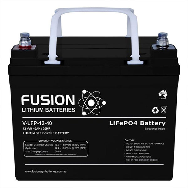 Fusion Lithium 12V Deep Cycle Battery V-LFP-12-40