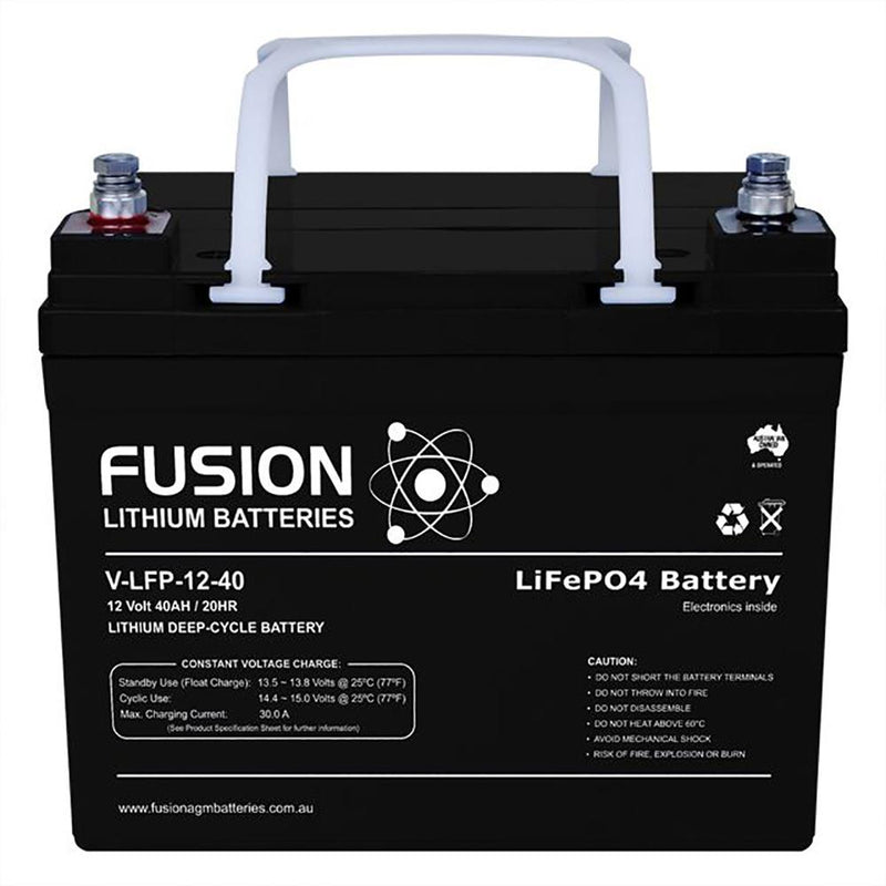 Fusion Lithium 12V Deep Cycle Battery V-LFP-12-40