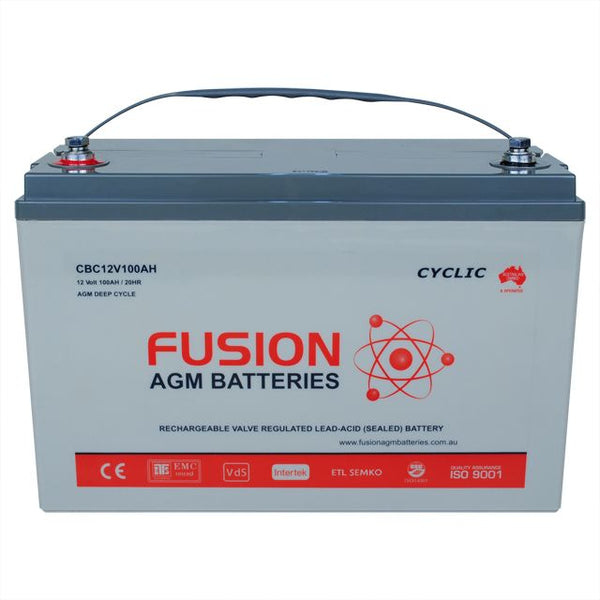 Fusion 12V 100Ah CBC12V110AH AGM Cyclic VRLA Battery