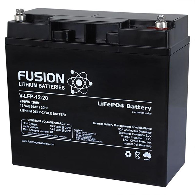 Fusion Lithium 12V Deep Cycle Battery V-LFP-12-20