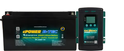 Enerdrive 200Ah B-TEC Bundle inc DC40 Charger K-200-10