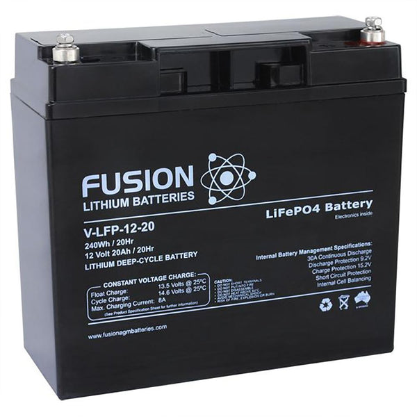Fusion Lithium 12V Deep Cycle Battery V-LFP-12-20
